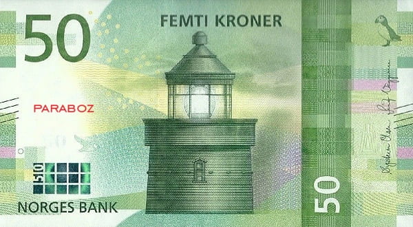 Norveç 50 NOK ön yüz