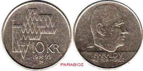 Norveç 10 NOK ön yüz