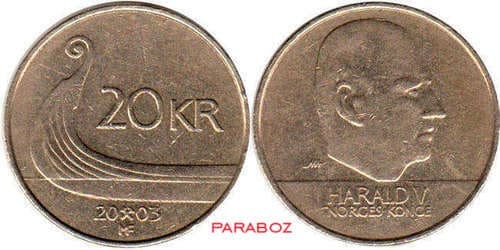 Norveç 20 NOK ön yüz