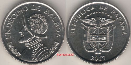 Panama 0,1 PAB ön yüz