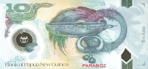 Papua Yeni Gine 10 PGK arka yüz