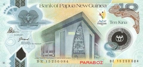 Papua Yeni Gine 10 PGK ön yüz