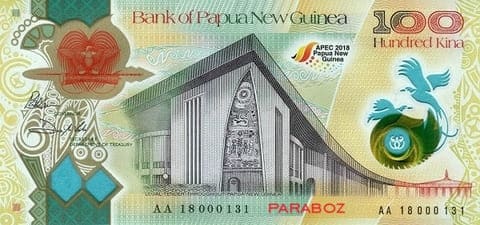 Papua Yeni Gine 100 PGK ön yüz