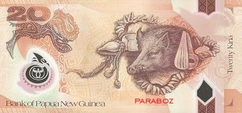 Papua Yeni Gine 20 PGK arka yüz