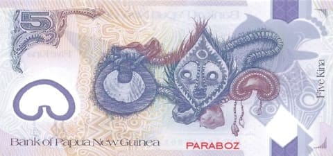 Papua Yeni Gine 5 PGK arka yüz