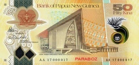 Papua Yeni Gine 50 PGK ön yüz