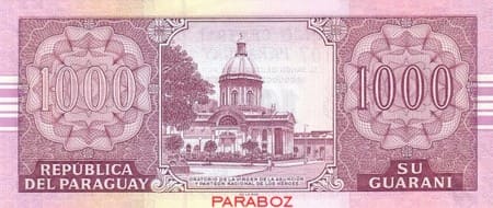 Paraguay 1.000 PYG arka yüz