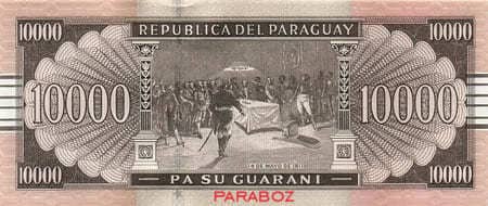 Paraguay 10.000 PYG arka yüz