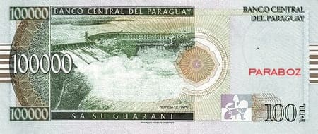 Paraguay 100.000 PYG arka yüz