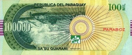 Paraguay 100.000 PYG arka yüz