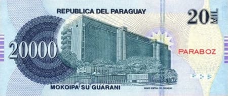 Paraguay 20.000 PYG arka yüz