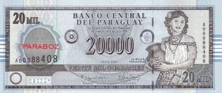 Paraguay 20.000 PYG ön yüz
