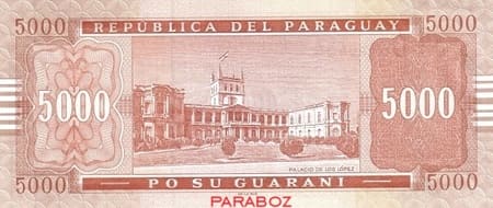 Paraguay 5.000 PYG arka yüz