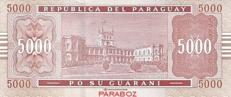 Paraguay 5.000 PYG arka yüz