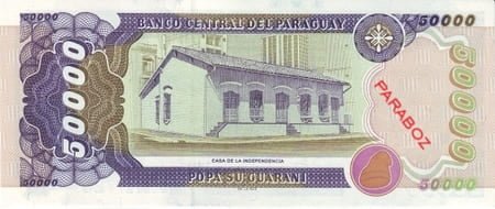Paraguay 50.000 PYG arka yüz