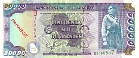 Paraguay 50.000 PYG ön yüz