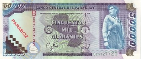 Paraguay 50.000 PYG ön yüz