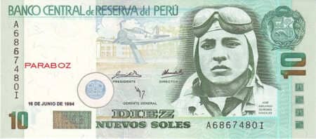 Peru 10 PEN ön yüz
