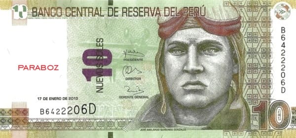 Peru 10 PEN ön yüz