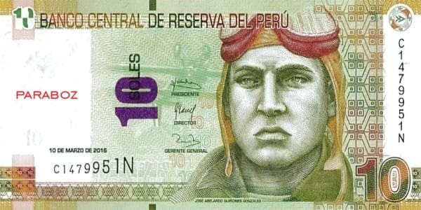 Peru 10 PEN ön yüz
