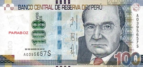 Peru 100 PEN ön yüz