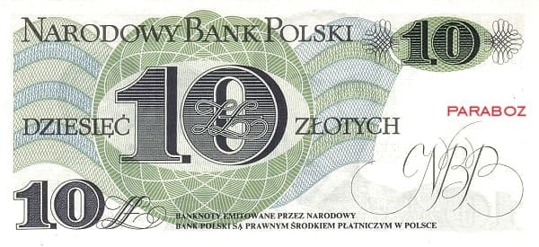 Polonya 10 PLN arka yüz