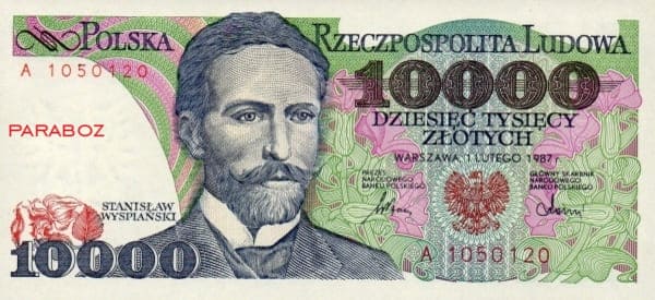 Polonya 10.000 PLN ön yüz
