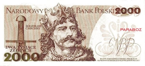 Polonya 2.000 PLN arka yüz