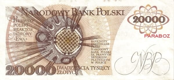 Polonya 20.000 PLN arka yüz