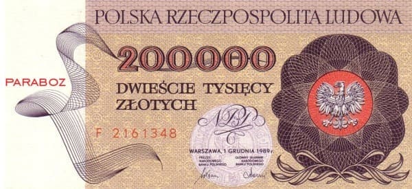 Polonya 200.000 PLN ön yüz