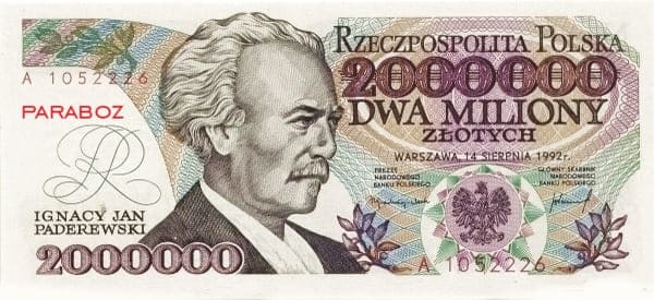 Polonya 2.000.000 PLN ön yüz