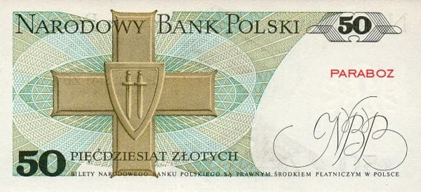 Polonya 50 PLN arka yüz