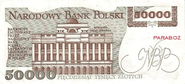 Polonya 50.000 PLN arka yüz