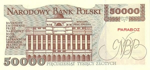 Polonya 50.000 PLN arka yüz