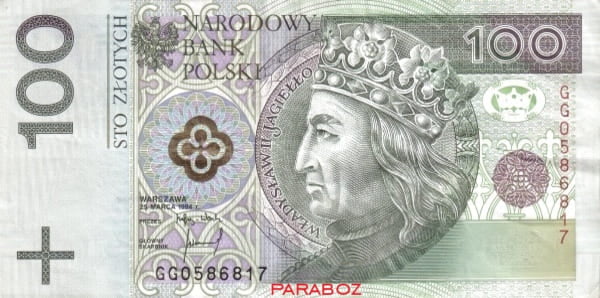 Polonya 100 PLN ön yüz
