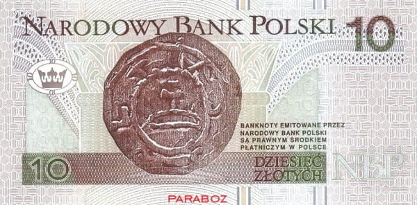 Polonya 10 PLN arka yüz