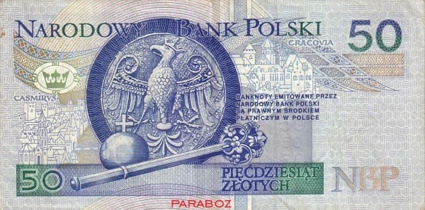 Polonya 50 PLN arka yüz