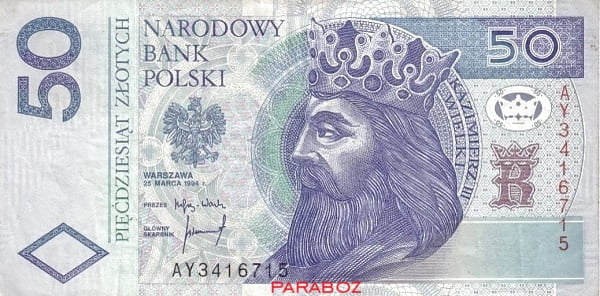 Polonya 50 PLN ön yüz