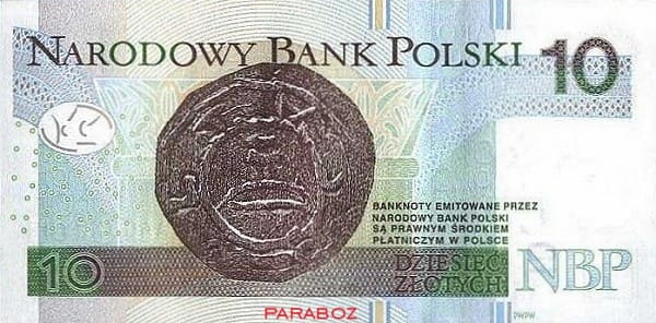 Polonya 10 PLN arka yüz