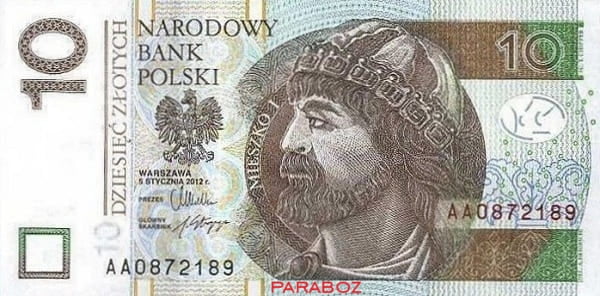 Polonya 10 PLN ön yüz
