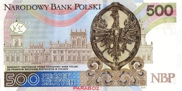 Polonya 500 PLN arka yüz