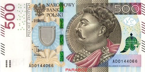 Polonya 500 PLN ön yüz