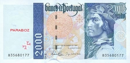 Portekiz Escudos 2.000 PTE ön yüz