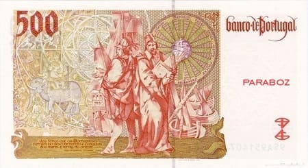 Portekiz Escudos 500 PTE arka yüz