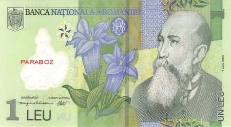 Romanya 1 RON ön yüz