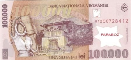 Romanya 100.000 RON arka yüz