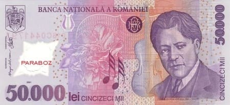 Romanya 50.000 RON ön yüz