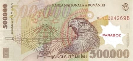 Romanya 500.000 RON arka yüz