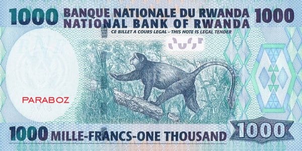 Rwanda 1.000 RWF ön yüz