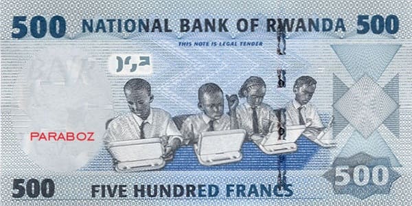 Rwanda 500 RWF arka yüz